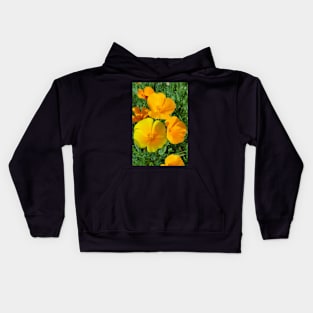 California Poppies - Eschscholzia californica Kids Hoodie